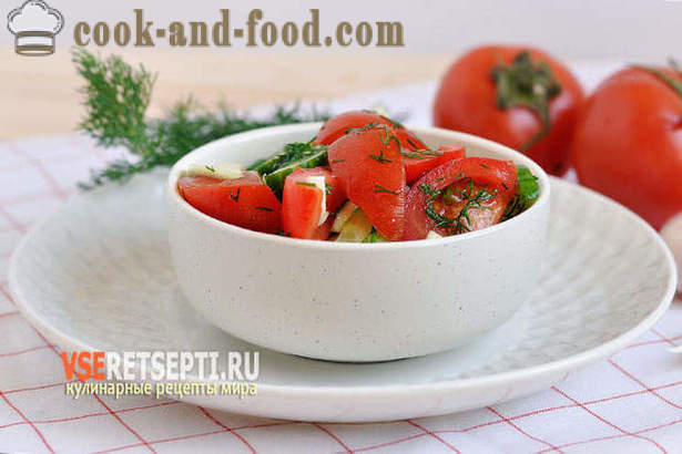 Opskrift salat af agurker, tomater og squash