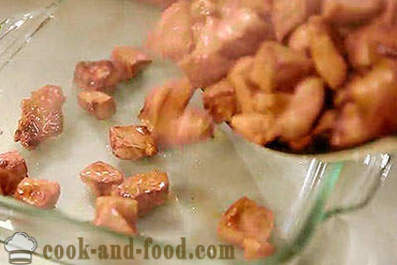 Oksekød lever med løg og champignon opskrift