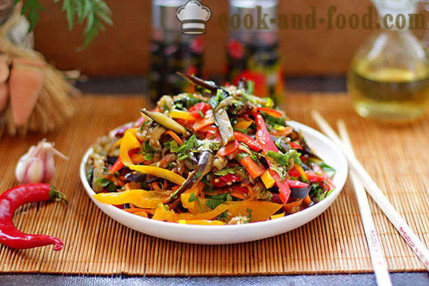 Opskrift salat af aubergine og grøntsager i koreansk