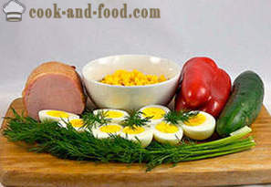 Salat med skinke og æg