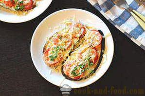 Bagt aubergine med tomat og ost