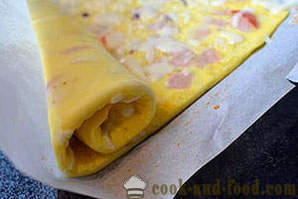 Roll af omelet med ost