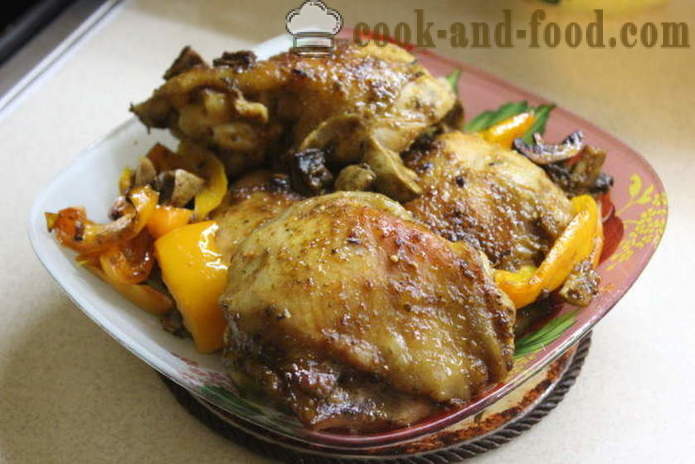 Kylling i teriyaki sauce i ovnen - hvordan at koge kylling teriyaki, en trin for trin opskrift fotos