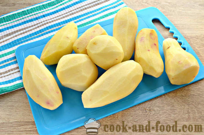 Kartofler mosede med creme fraiche - hvordan man laver kartoffelmos, en trin for trin opskrift fotos