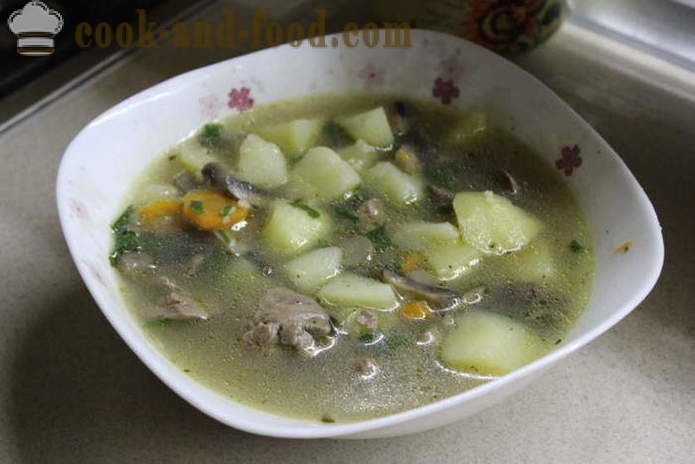 Suppe med kylling lever - hvordan man laver suppe med lever, en trin for trin opskrift fotos