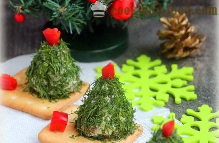 Kolde appetizer Jul bolde - hvordan at lave mad og dekorere snacks Bolde nytår