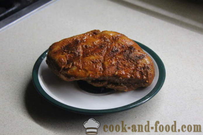 Hjem pastrami kylling i ovnen - hvordan man laver en kyllingebryst pastrami derhjemme, trin for trin opskrift fotos