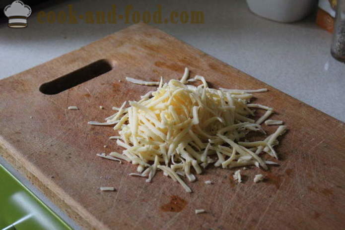 Bagt kartoffel med ost - som lækker at koge kartofler i ovnen, med en trin for trin opskrift fotos
