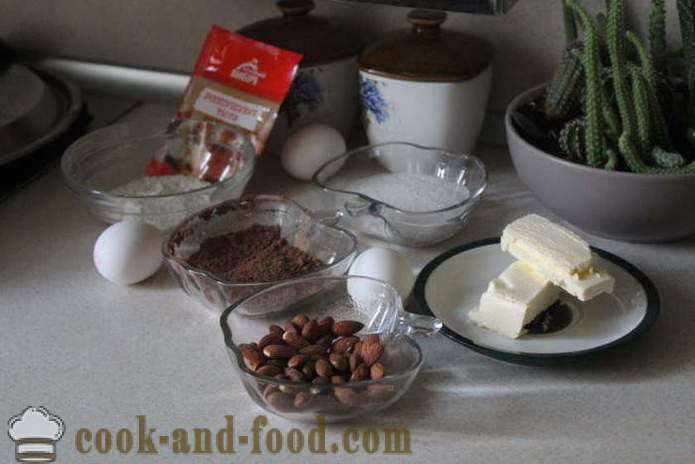 Chokoladekage med hele pærer - hvordan man laver en chokoladekage med pære hjem, skridt for skridt opskrift fotos