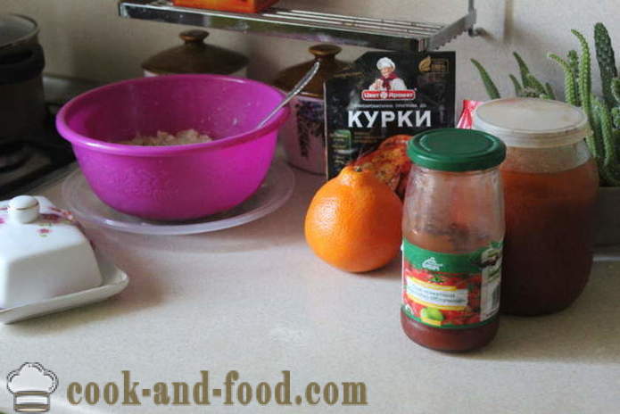 Mitboly Kylling - hvordan man tilbereder frikadeller i sauce, trin for trin foto-opskrift sauce mitbolov