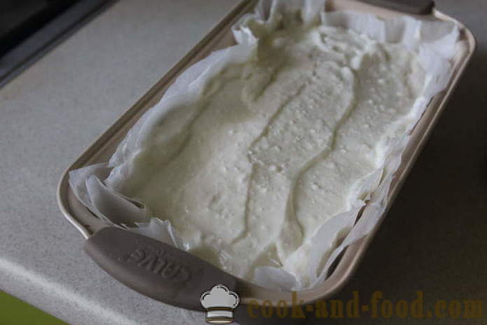 Cheesecake med ferskner - Hvordan til at bage en kage med hytteost og ferskner, med en trin for trin opskrift fotos