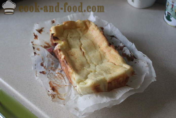 Cheesecake med ferskner - Hvordan til at bage en kage med hytteost og ferskner, med en trin for trin opskrift fotos