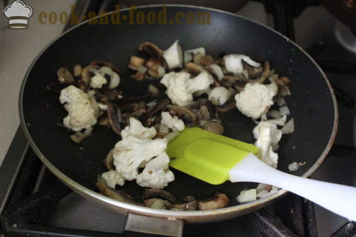 Cremet suppe med svampe og blomkål - hvordan man laver suppe med svampe, en trin for trin opskrift fotos
