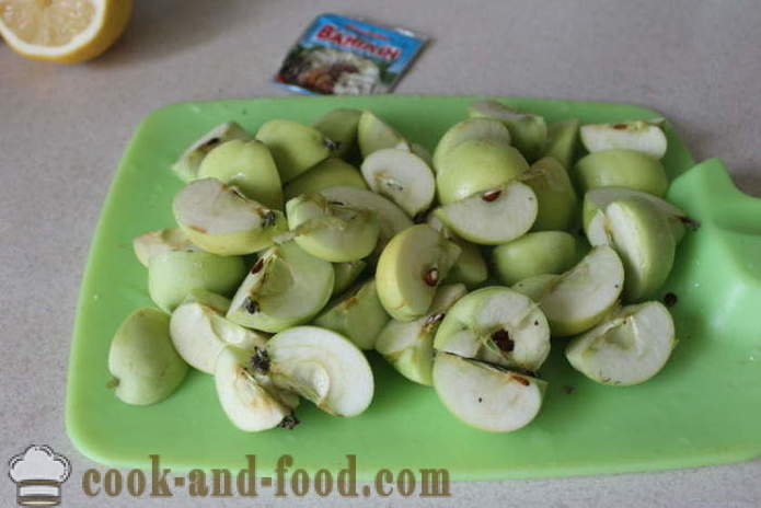 Æblekompot med citron friske æbler - hvordan man laver æblekompot af friske æbler, en trin for trin opskrift fotos