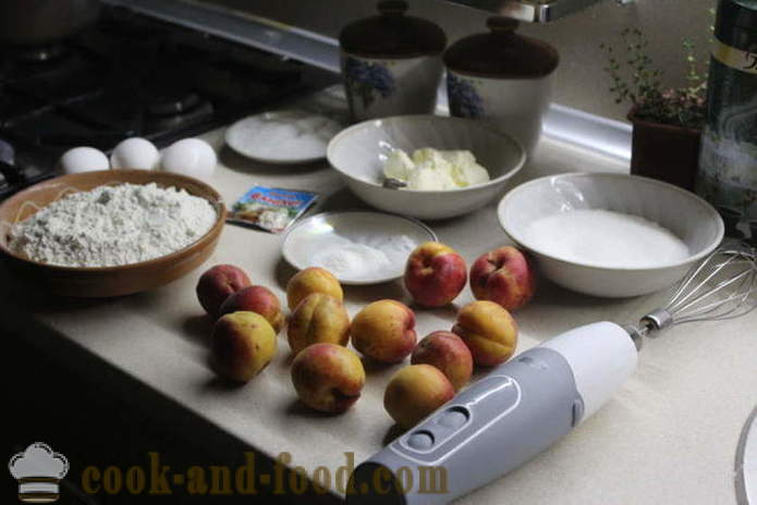 Åbent abrikos tærte - hvordan til at bage abrikos kage, en trin for trin opskrift fotos