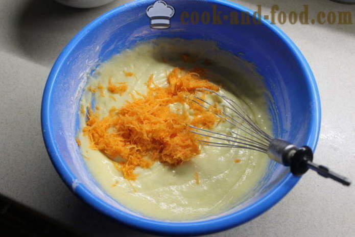 Gulerodskage med appelsinskal - hvordan til at bage en kage med appelsin og gulerod, med en trin for trin opskrift fotos