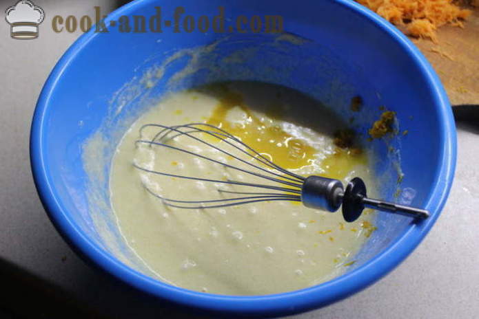 Gulerodskage med appelsinskal - hvordan til at bage en kage med appelsin og gulerod, med en trin for trin opskrift fotos