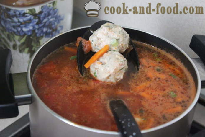 Bean suppe med kødboller - hvordan man laver suppe med bønner og kødboller, en trin for trin opskrift fotos