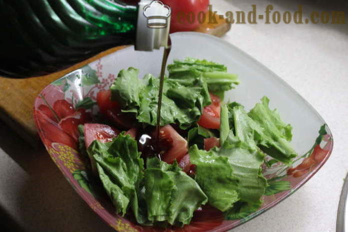 Lækker salat med arugula og tomater - hvordan man forbereder en salat af arugula, en trin for trin opskrift fotos