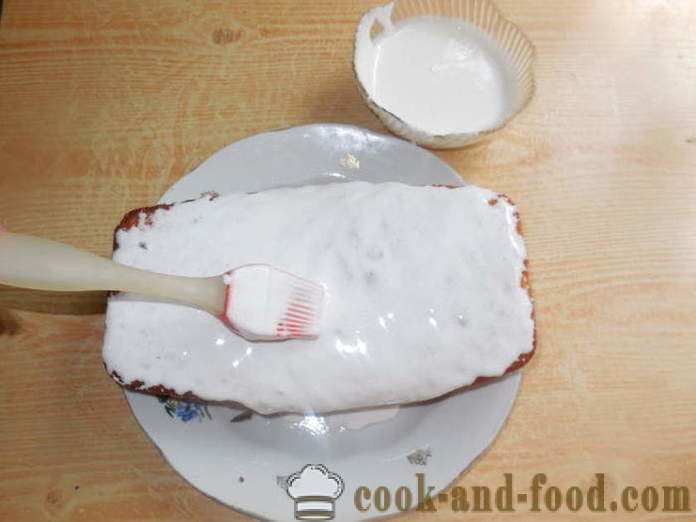 Icing med gelatine til påske kage - hvordan man forbereder glasuren uden æg, trin for trin opskrift fotos
