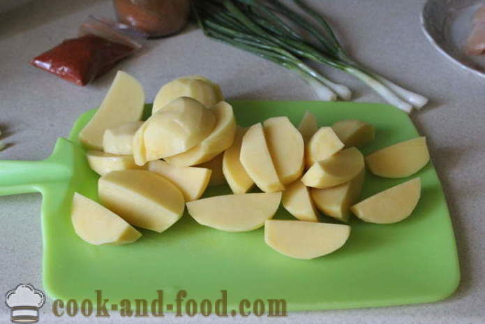 Kartofler med paprika og hvidløg - hvordan man kan tilberede lækre kartofler med paprika, en trin for trin opskrift fotos