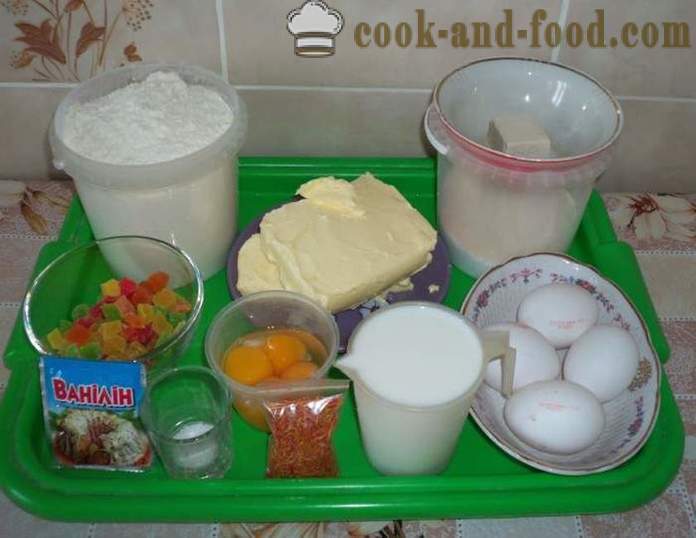 Saffron kage med glasur protein - hvordan man laver en kage med glasur, en trin for trin opskrift fotos