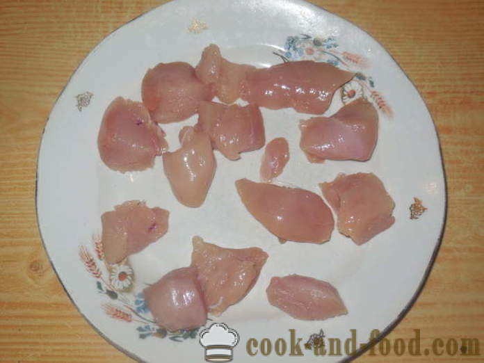 Kylling i butterdej i ovnen på spyd - hvordan man laver en kylling på spyd, en trin for trin opskrift fotos