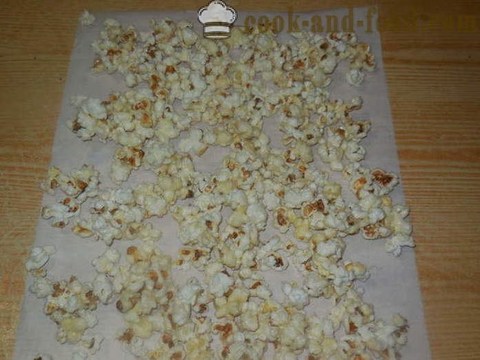 Salt og sød popcorn i en gryde - hvordan man laver popcorn derhjemme ordentligt, trin for trin opskrift fotos