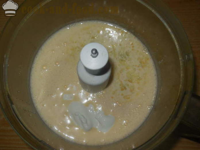 Simple kager med creme fraiche med nødder - hvordan til at bage kager med creme fraiche og sodavand i ovnen, med en trin for trin opskrift fotos