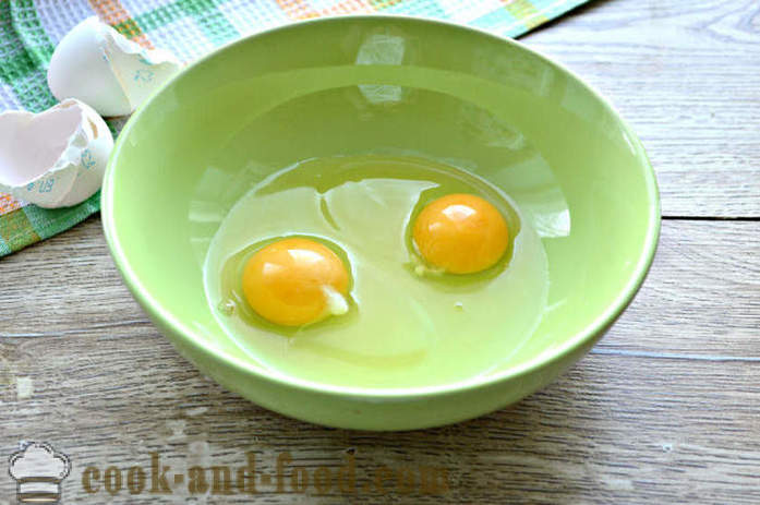 Æg ruller med stivelse og mayonnaise - hvordan man laver pandekager til æg salat, en trin for trin opskrift fotos