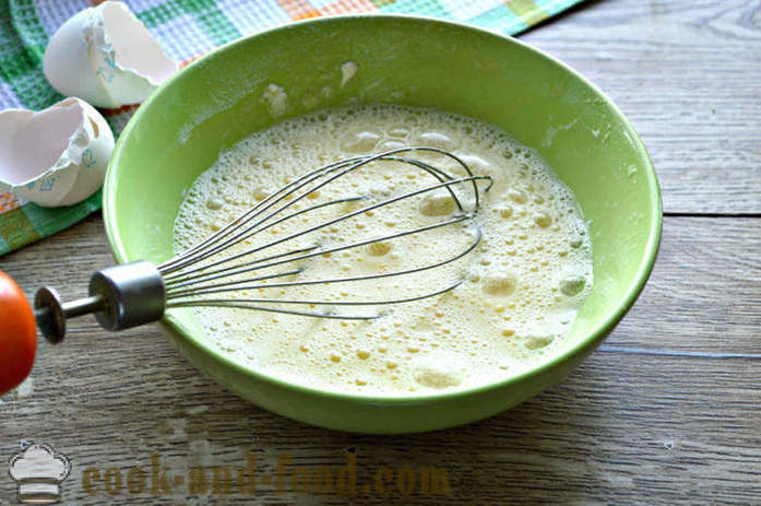 Æg ruller med stivelse og mayonnaise - hvordan man laver pandekager til æg salat, en trin for trin opskrift fotos