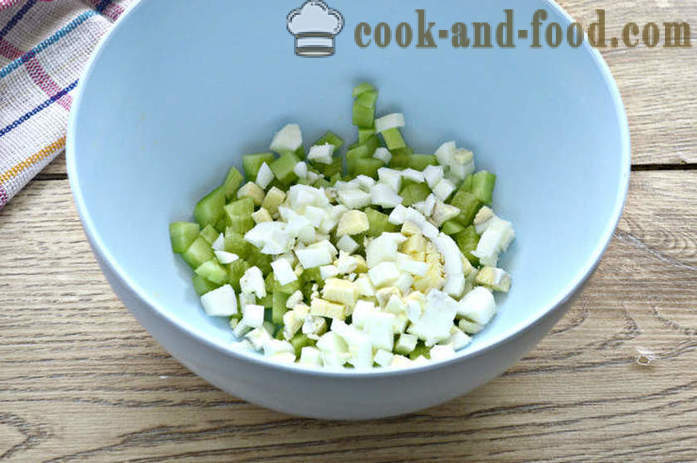 Salat med dåse bønner og kiks - hvordan man laver en bønne salat med croutoner, en trin for trin opskrift fotos