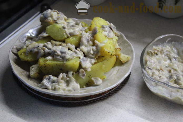 Kartofler og selleri i ovnen - som en velsmagende grøntsag bages i ovnen, med en trin for trin opskrift fotos