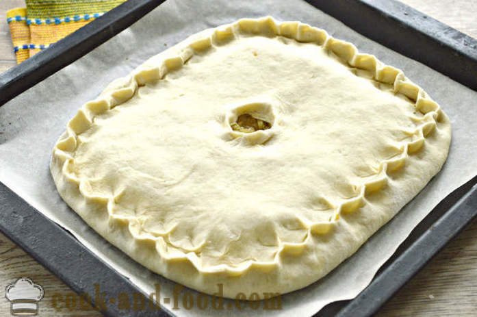 Lean gær kage med kål - hvordan til at bage en meatless kål tærte i ovnen, med en trin for trin opskrift fotos
