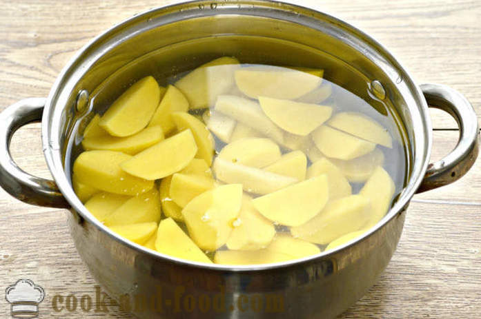 Bagte kartoffelskiver i ovnen med hvidløg og soya - både lækker bagte kartofler i ovnen, med et trin for trin opskrift billeder