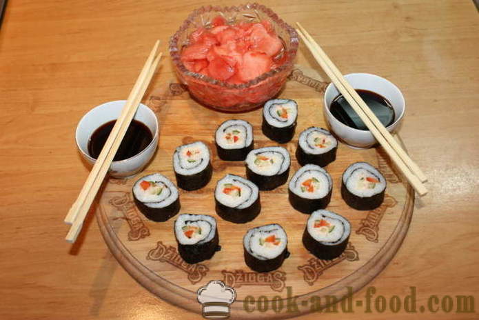 Lækre og enkle toppings til sushi - hvordan man laver sushi derhjemme, trin for trin opskrift fotos