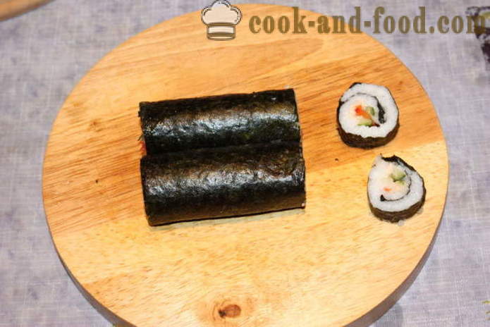 Lækre og enkle toppings til sushi - hvordan man laver sushi derhjemme, trin for trin opskrift fotos