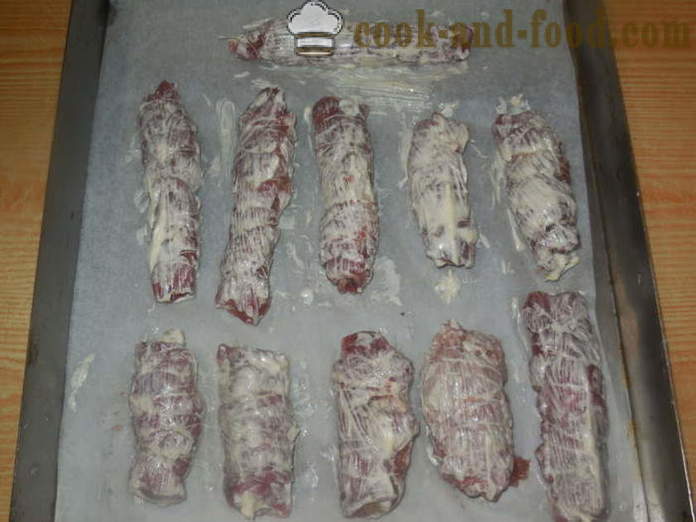 Kød fingre proppet i ovnen - hvordan man kan gøre kød svinekød fingre, skridt for skridt opskrift fotos