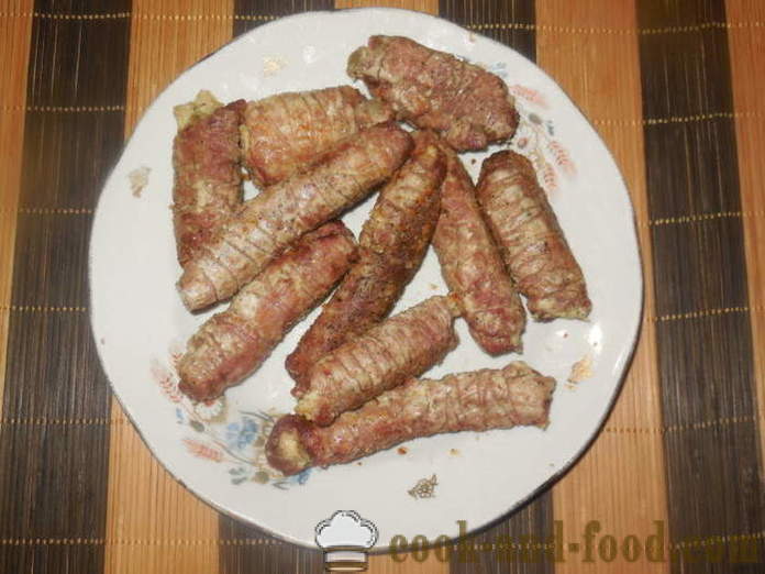 Kød fingre proppet i ovnen - hvordan man kan gøre kød svinekød fingre, skridt for skridt opskrift fotos