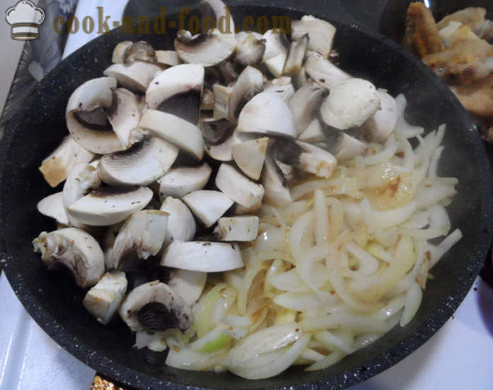 Velsmagende stegt med kartofler i ovnen - hvordan man laver en stege med kartofler, kød og svampe, en trin for trin opskrift fotos