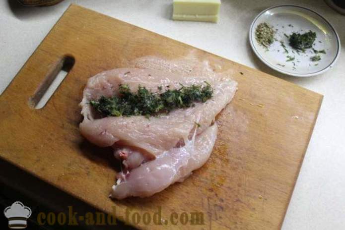 Ost rulle fra kyllingebryst i ovnen - hvordan man laver en kylling roll derhjemme, trin for trin opskrift fotos