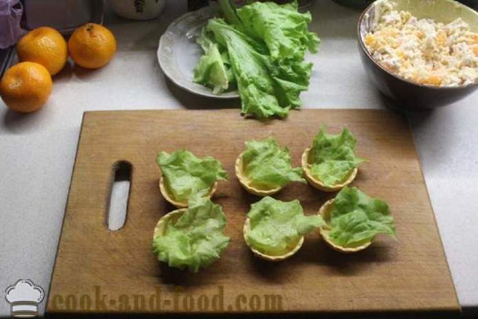 Nytårsdag salat med kyllingebryst og mandarin - hvordan man forbereder en salat med kylling og mandariner, en trin for trin opskrift fotos