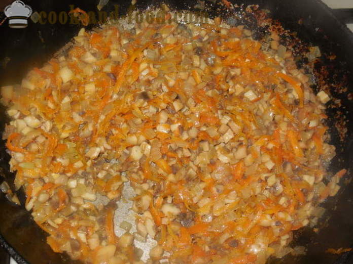 Fyldt kål med boghvede, kartofler og svampe - hvordan man laver meatless fyldt med boghvede, en trin for trin opskrift fotos