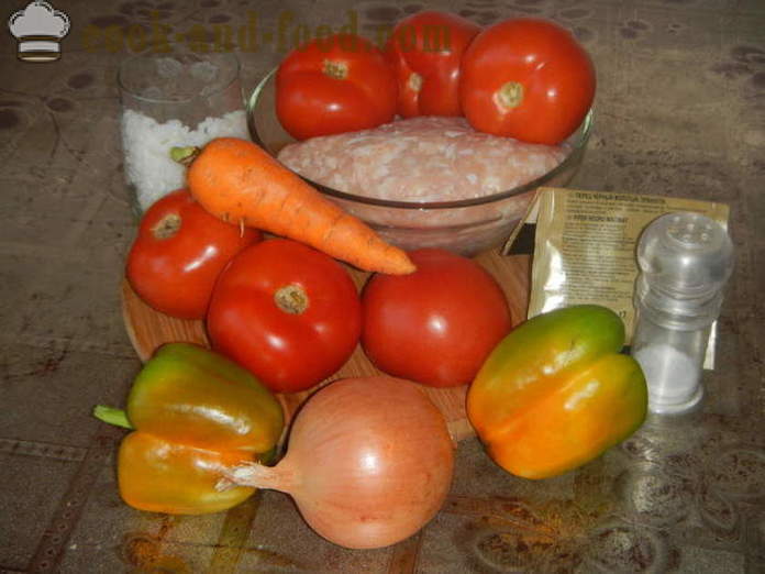 Tomater fyldt med hakket kød i ovnen - hvordan man laver fyldte tomater, en trin for trin opskrift fotos