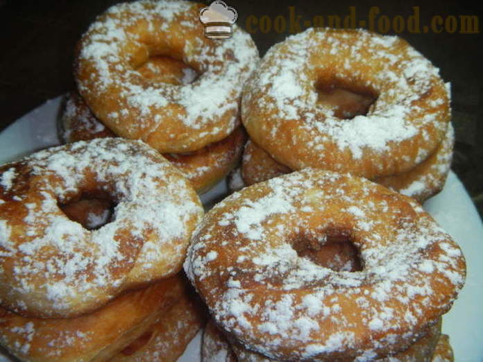 Gær donuts på kefir - hvordan man laver donuts fra gærdej, en trin for trin opskrift fotos