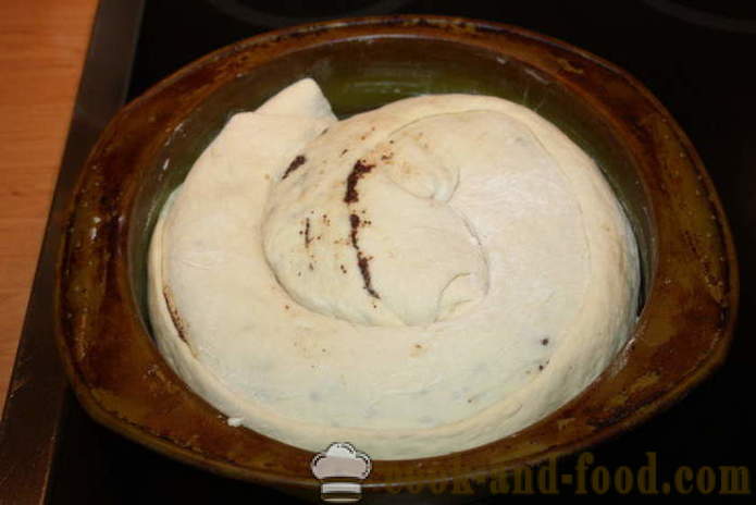 Birkes kage gær-snegl - hvordan man laver birkes kage fra gærdej, en trin for trin opskrift fotos