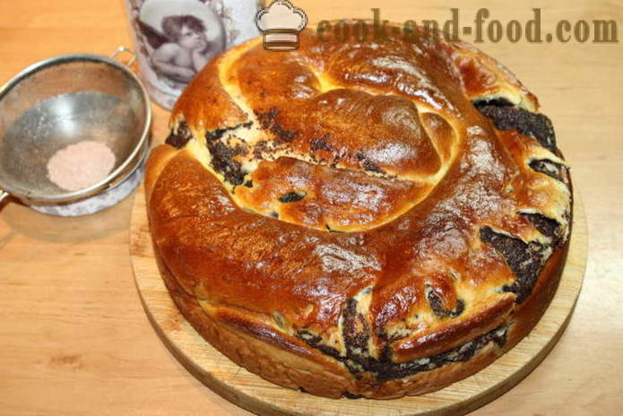 Birkes kage gær-snegl - hvordan man laver birkes kage fra gærdej, en trin for trin opskrift fotos