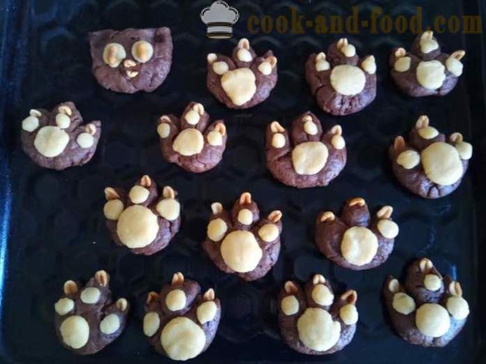 Chokolade honningkager til Halloween - hvordan man laver cookies til Halloween med sine hænder, trin for trin opskrift fotos