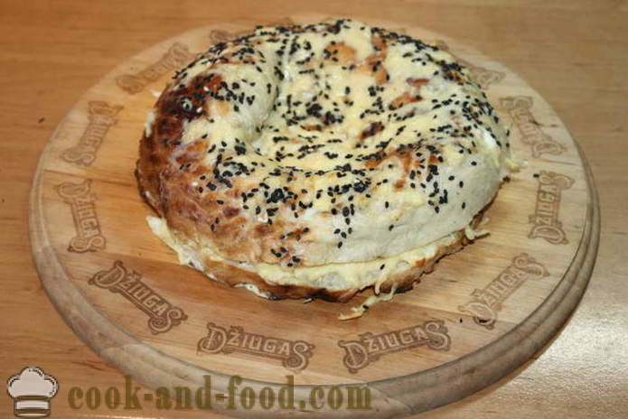 Usbekiske brød med ost i ovnen - hvordan man kan tilberede varme sandwich med ost derhjemme, trin for trin opskrift fotos