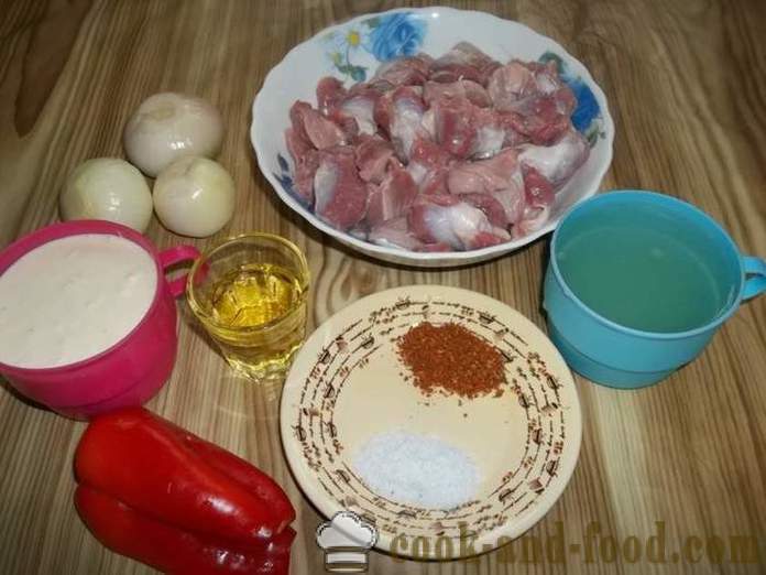 Ventrikler kylling braiseret i fløde sauce i en gryde - hvordan man kan tilberede en lækker kylling ventrikler, en trin for trin opskrift fotos